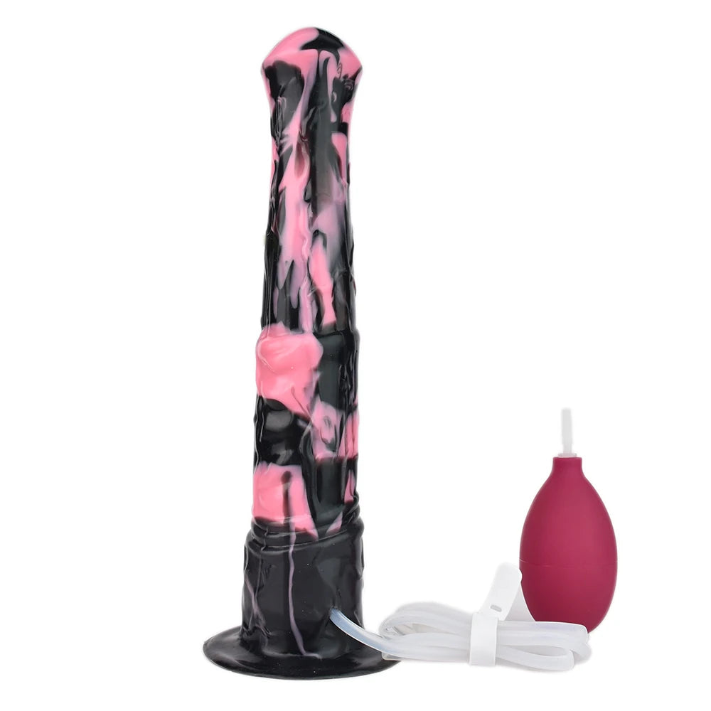 FAAK Squirting Penis Soft Silicone Fantasy Ejaculation Long Horse Dildo With Suction Cup Size S M L Penetration Anal Plug