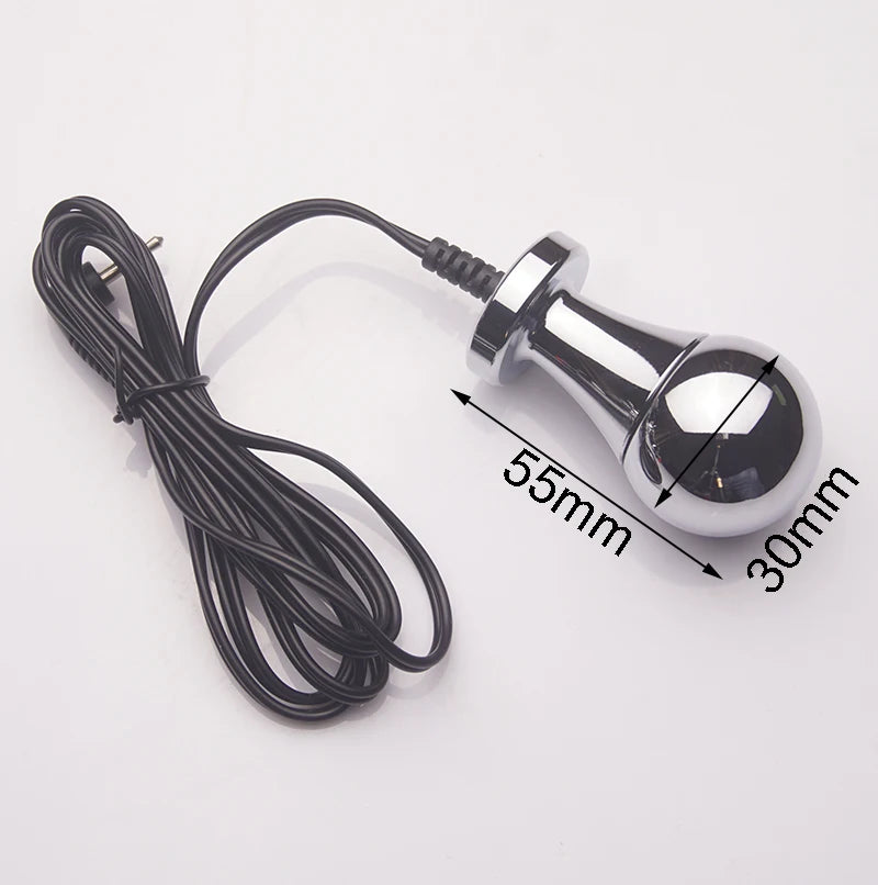 E stim Electrosex Electrostimulation Anal Butt Plug,Electric Shock Penis Cock Ring Stimulation,Electro Sex Cockring,BDSM Toys