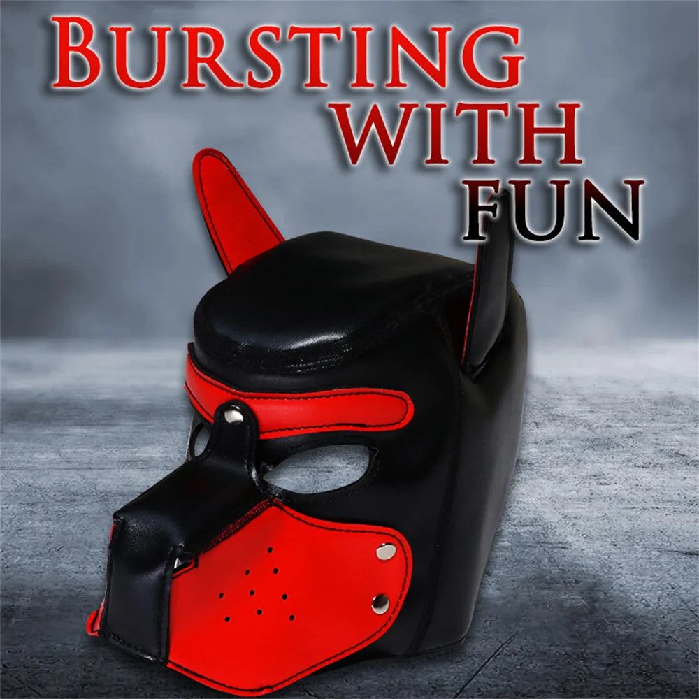 Adult Toys SM Sexy Dog Head Mask Adult Cosplay Games Bdsm Bondage Dog Hood Mask Adult Cosplay Game Adult Goods for Couples