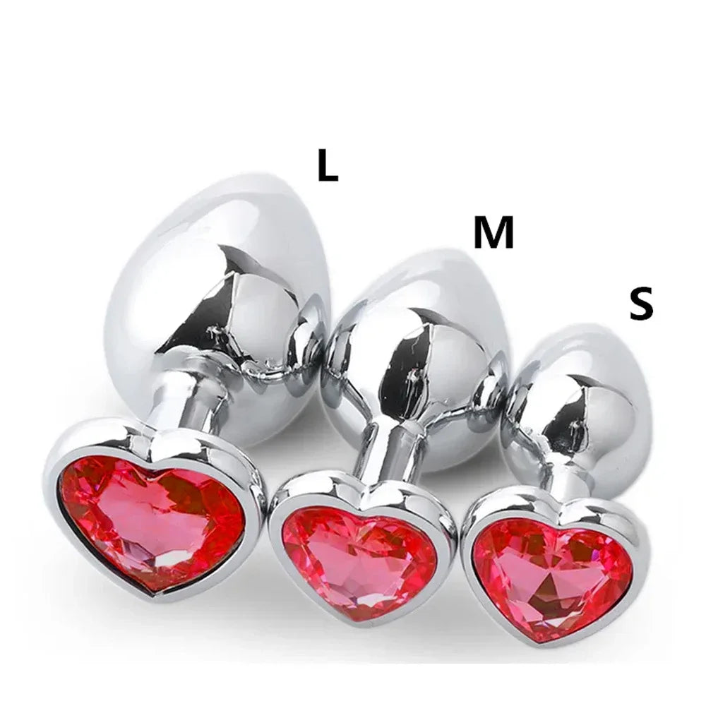 3 Size/set Metal Anal Plug for Women Men Couples Butt Plug Butt Toy Adult Game Masturbator Anal S/M/L Diamond Sex Toy for Adult