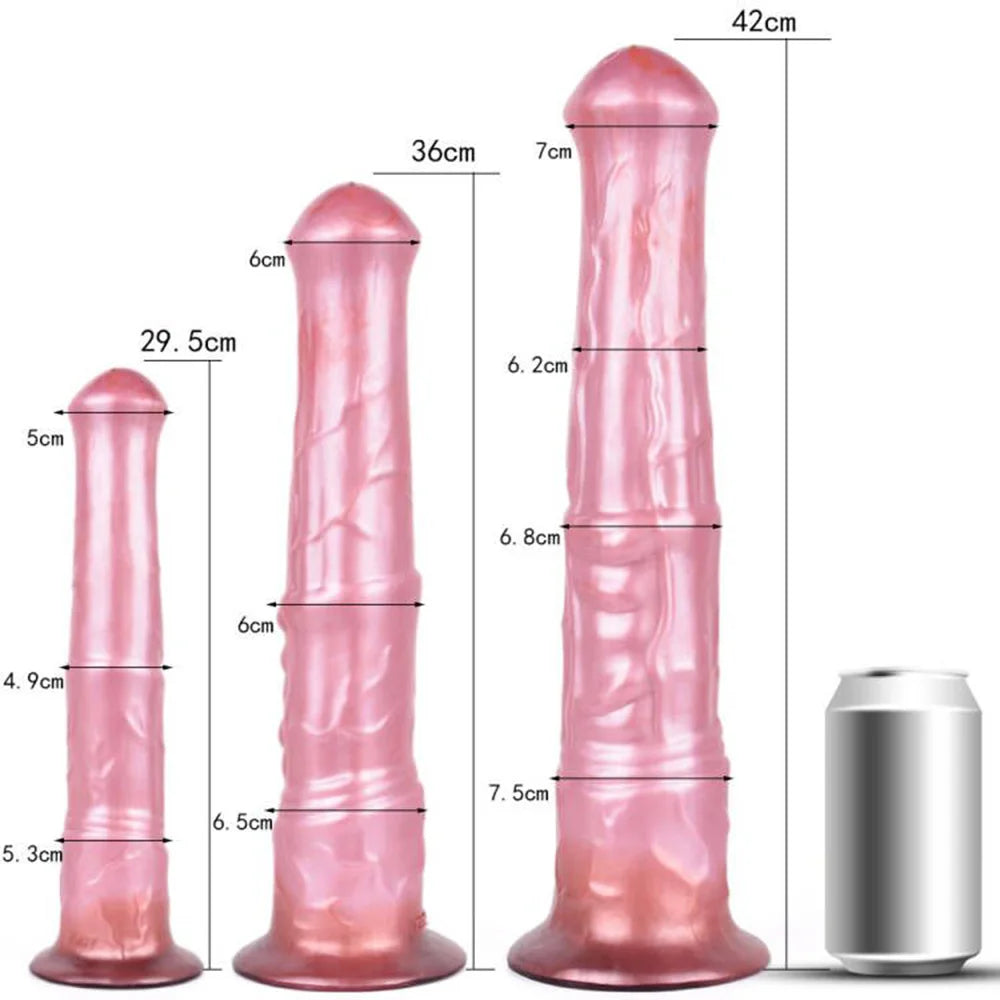FAAK Squirting Penis Soft Silicone Fantasy Ejaculation Long Horse Dildo With Suction Cup Size S M L Penetration Anal Plug