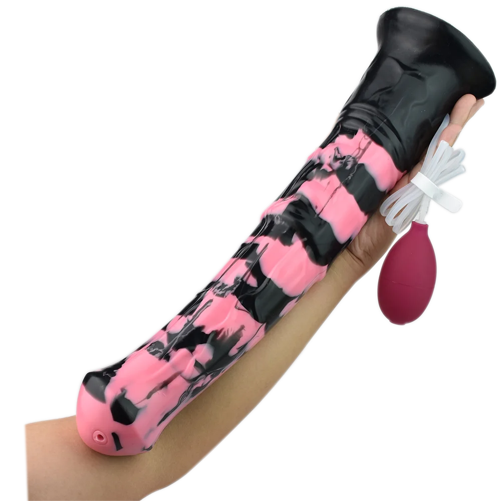 FAAK Squirting Penis Soft Silicone Fantasy Ejaculation Long Horse Dildo With Suction Cup Size S M L Penetration Anal Plug