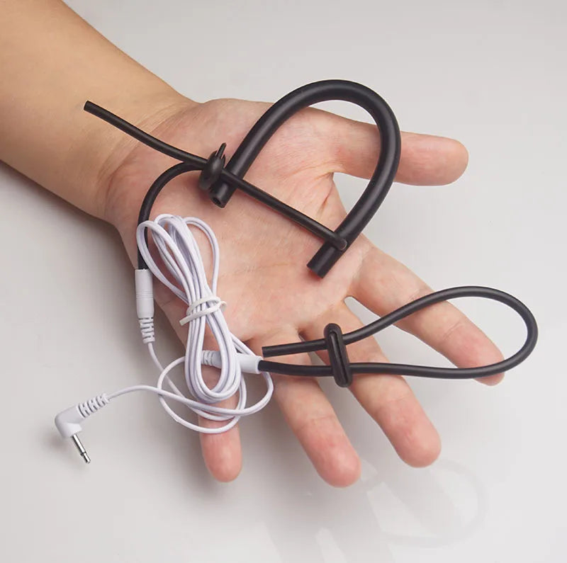 E stim Electrosex Electrostimulation Anal Butt Plug,Electric Shock Penis Cock Ring Stimulation,Electro Sex Cockring,BDSM Toys