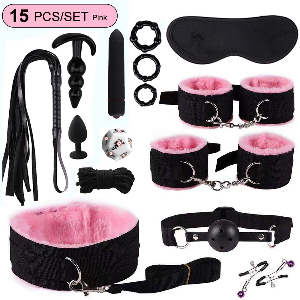 Sex toys for women BDSM sexual couples kit erotic accessories handcuffs for session Anal plug sex game Adult Sexy Toys sexyshop