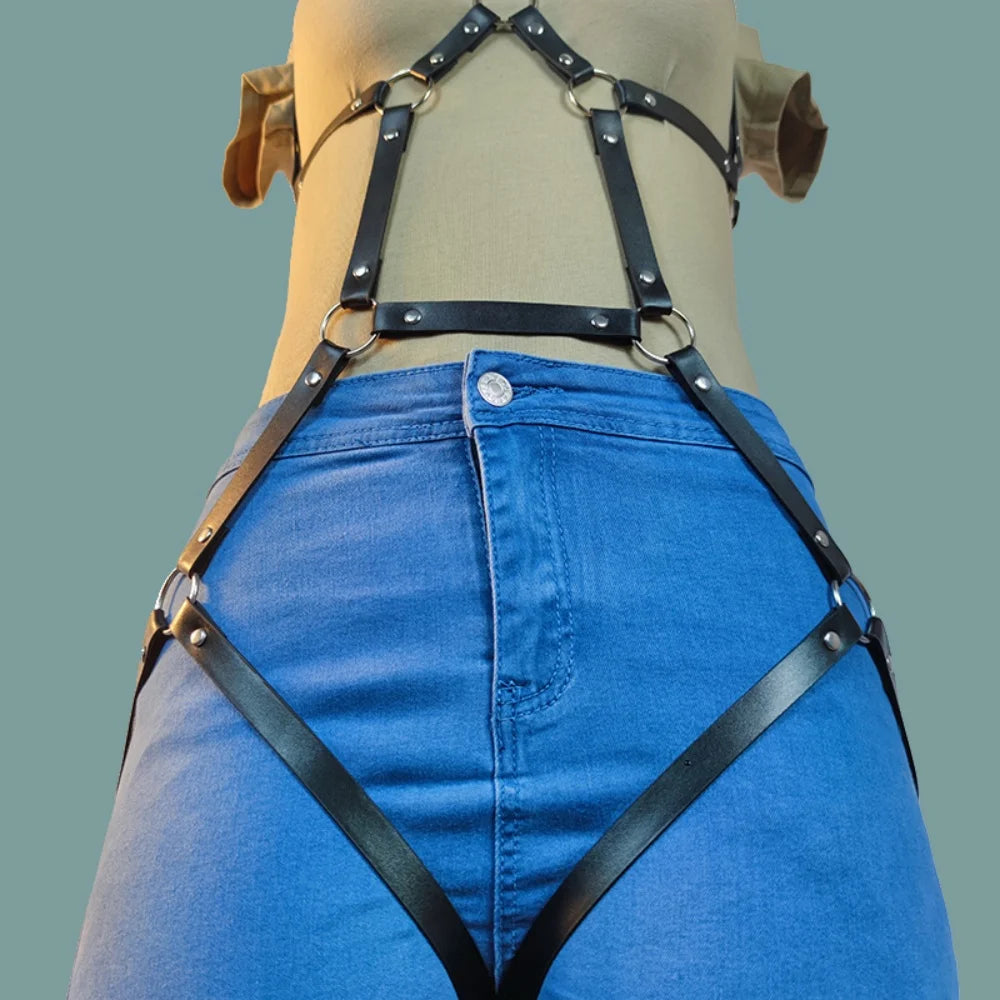 Sex Toys for Women Sexy Harness Corset Leather Lingerie BDSM Bondage Couple Game Product Female Adult Accessories