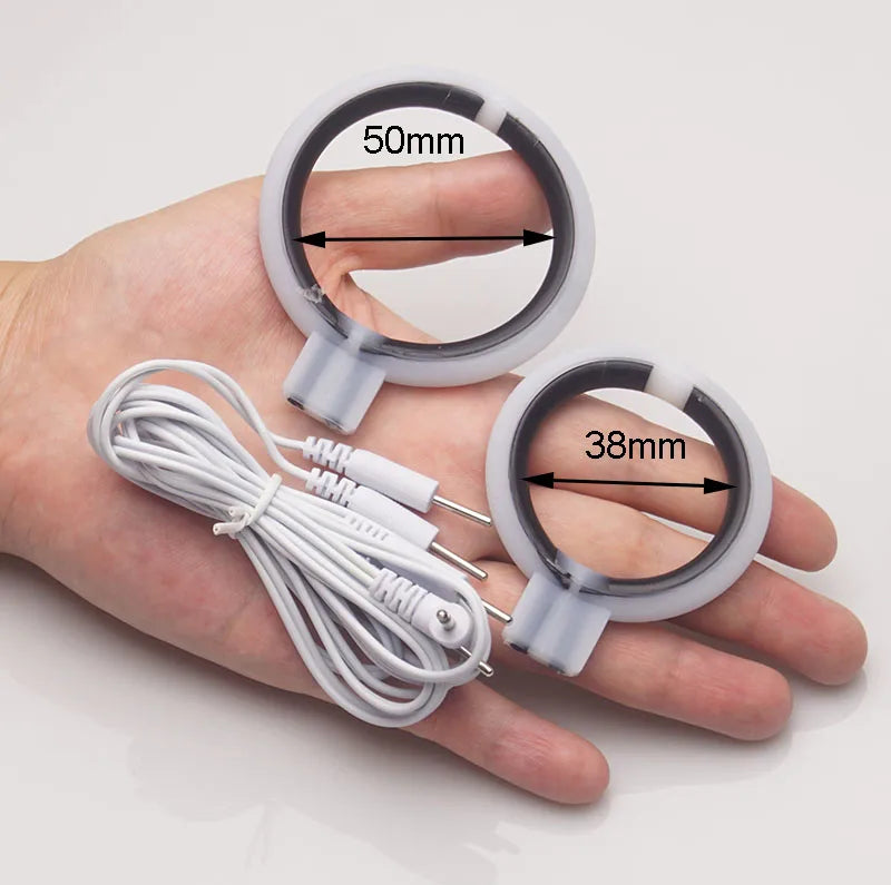 E stim Electrosex Electrostimulation Anal Butt Plug,Electric Shock Penis Cock Ring Stimulation,Electro Sex Cockring,BDSM Toys