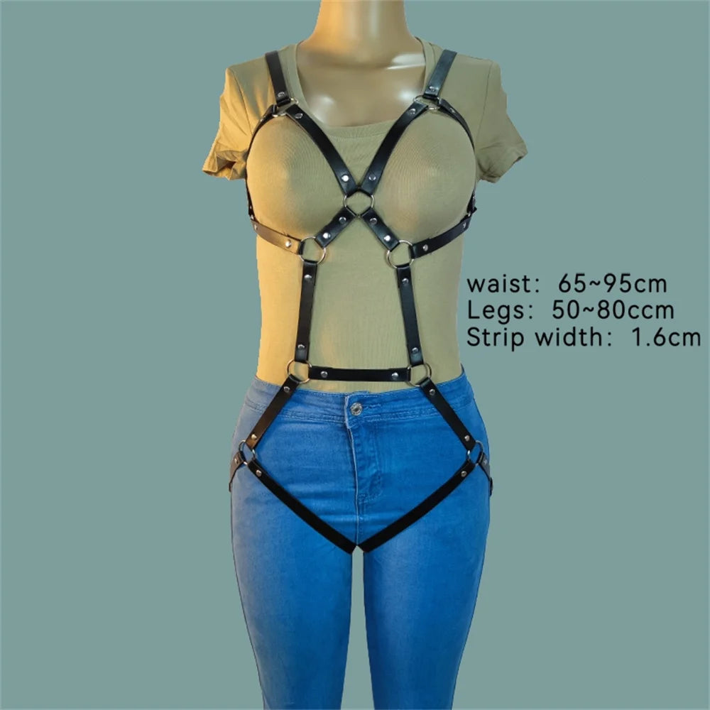 Sex Toys for Women Sexy Harness Corset Leather Lingerie BDSM Bondage Couple Game Product Female Adult Accessories