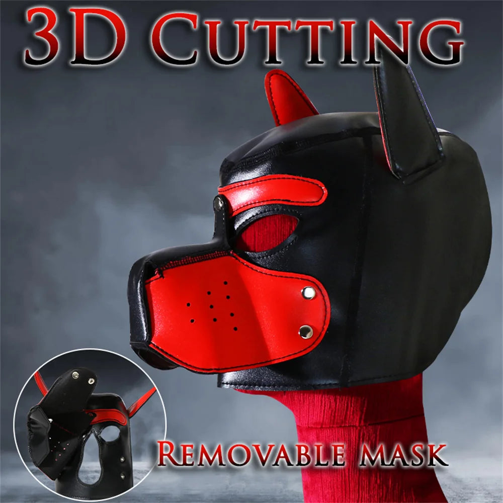 Adult Toys SM Sexy Dog Head Mask Adult Cosplay Games Bdsm Bondage Dog Hood Mask Adult Cosplay Game Adult Goods for Couples