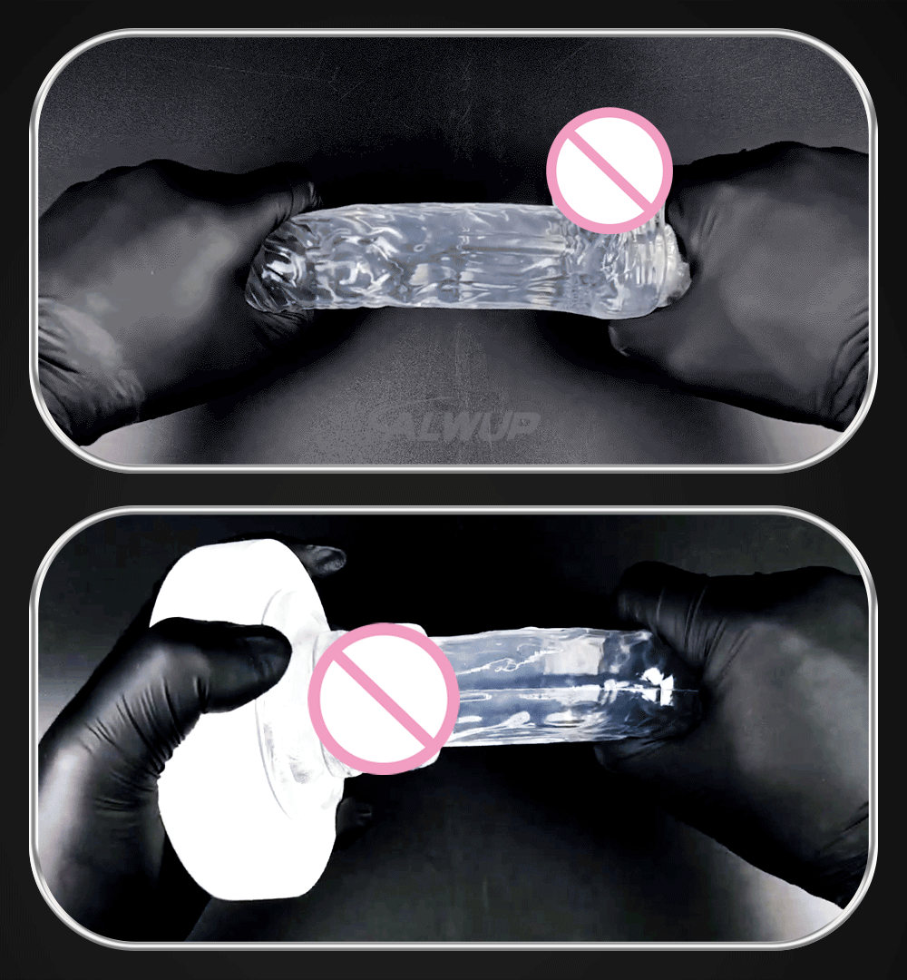 Realistic Transparent Dildo for Women Silicone Realistic Fake Dick Penis with Strong Suction Cup Hands-Free Adult Sex Toy