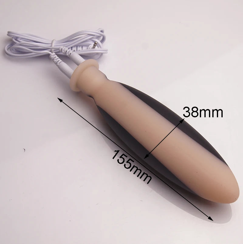 E stim Electrosex Electrostimulation Anal Butt Plug,Electric Shock Penis Cock Ring Stimulation,Electro Sex Cockring,BDSM Toys