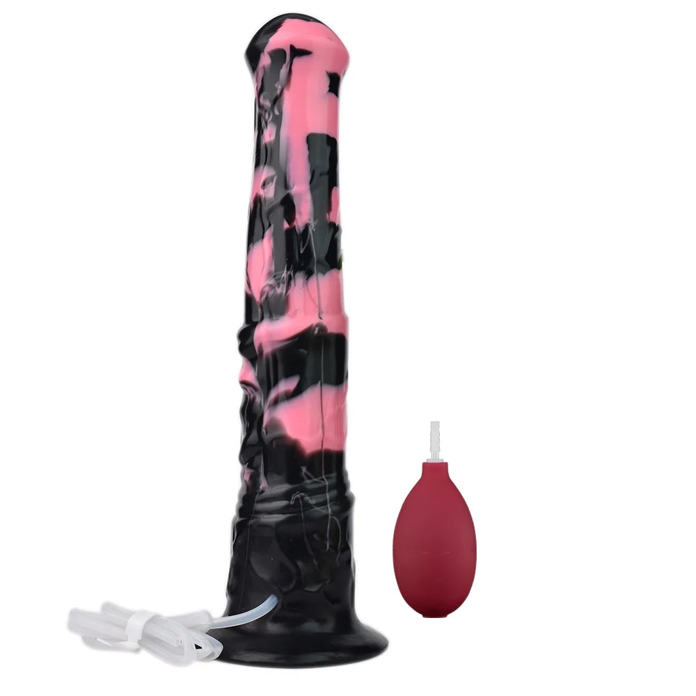 FAAK Squirting Penis Soft Silicone Fantasy Ejaculation Long Horse Dildo With Suction Cup Size S M L Penetration Anal Plug