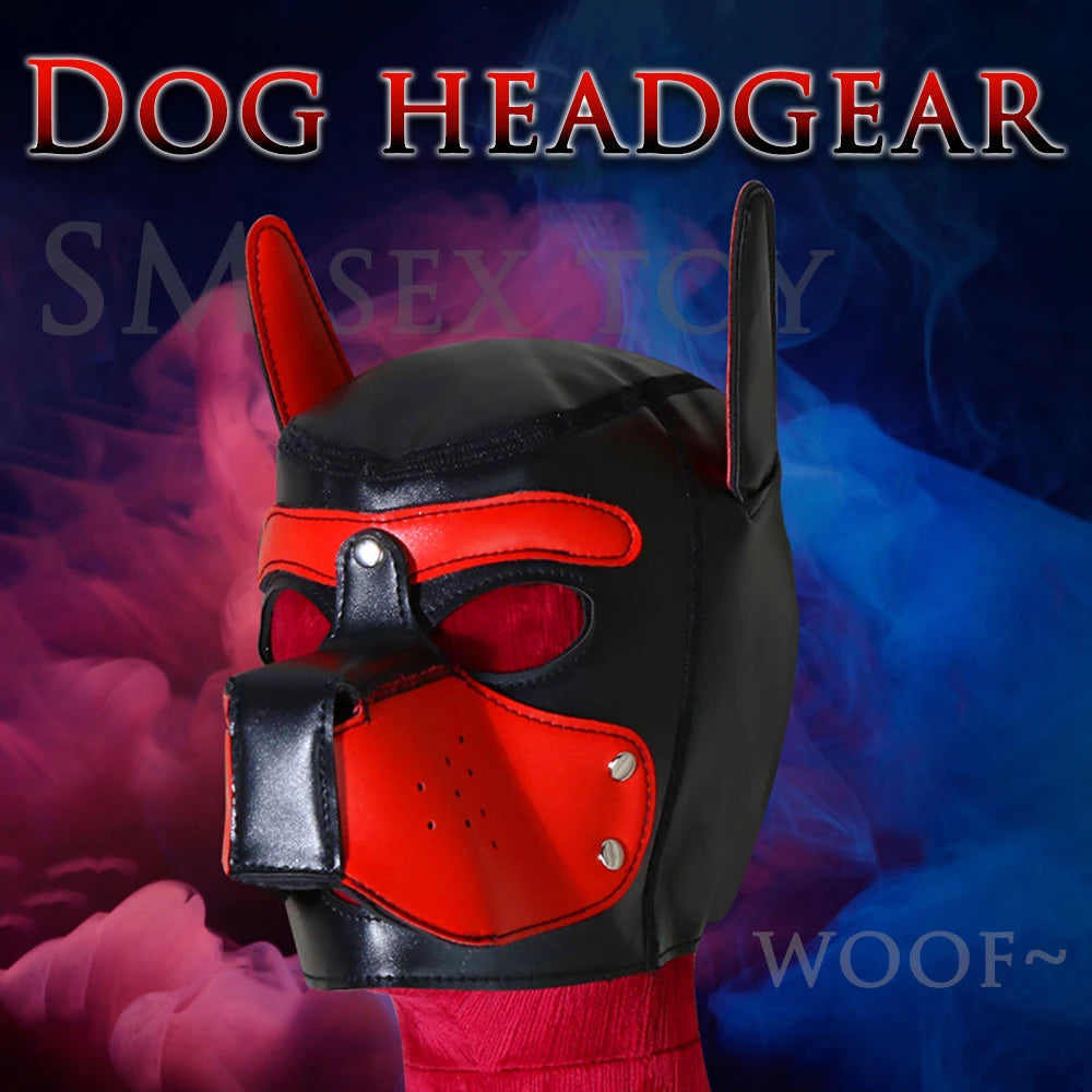 Adult Toys SM Sexy Dog Head Mask Adult Cosplay Games Bdsm Bondage Dog Hood Mask Adult Cosplay Game Adult Goods for Couples