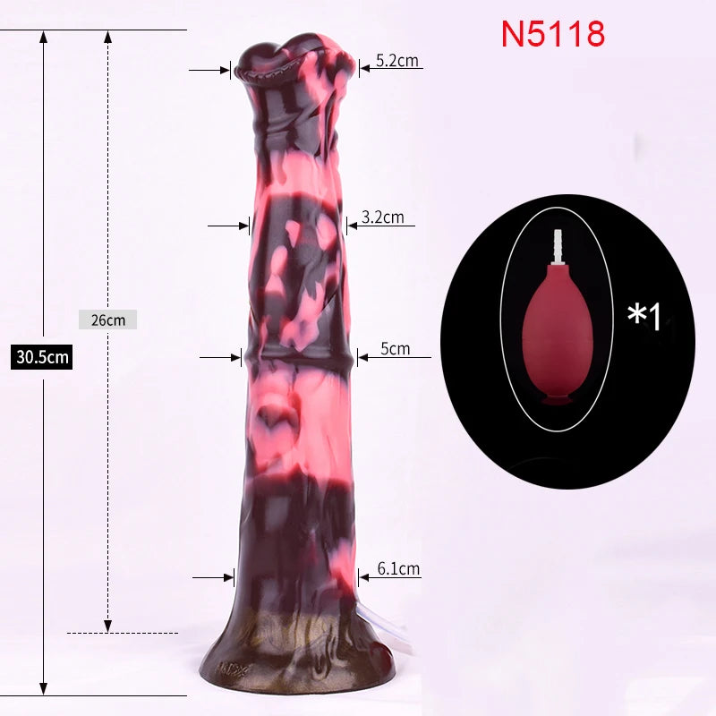 FAAK Squirting Penis Soft Silicone Fantasy Ejaculation Long Horse Dildo With Suction Cup Size S M L Penetration Anal Plug