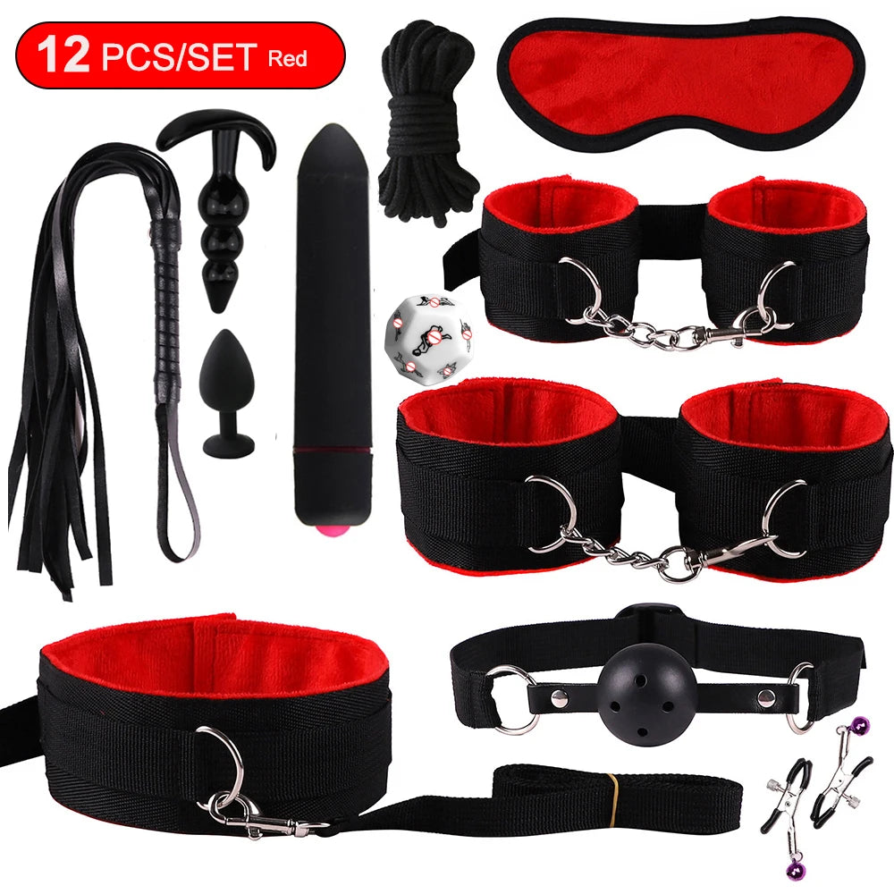 Sex toys for women BDSM sexual couples kit erotic accessories handcuffs for session Anal plug sex game Adult Sexy Toys sexyshop