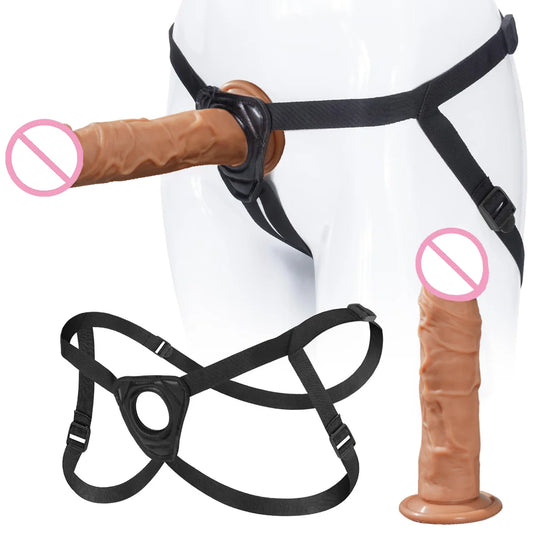 Strap On Dildo For Women Realistic Penis with Suction Cup  G-spot Anal Dildos Belt Wearable Panties Dick Sex Toys For Adult Vagi