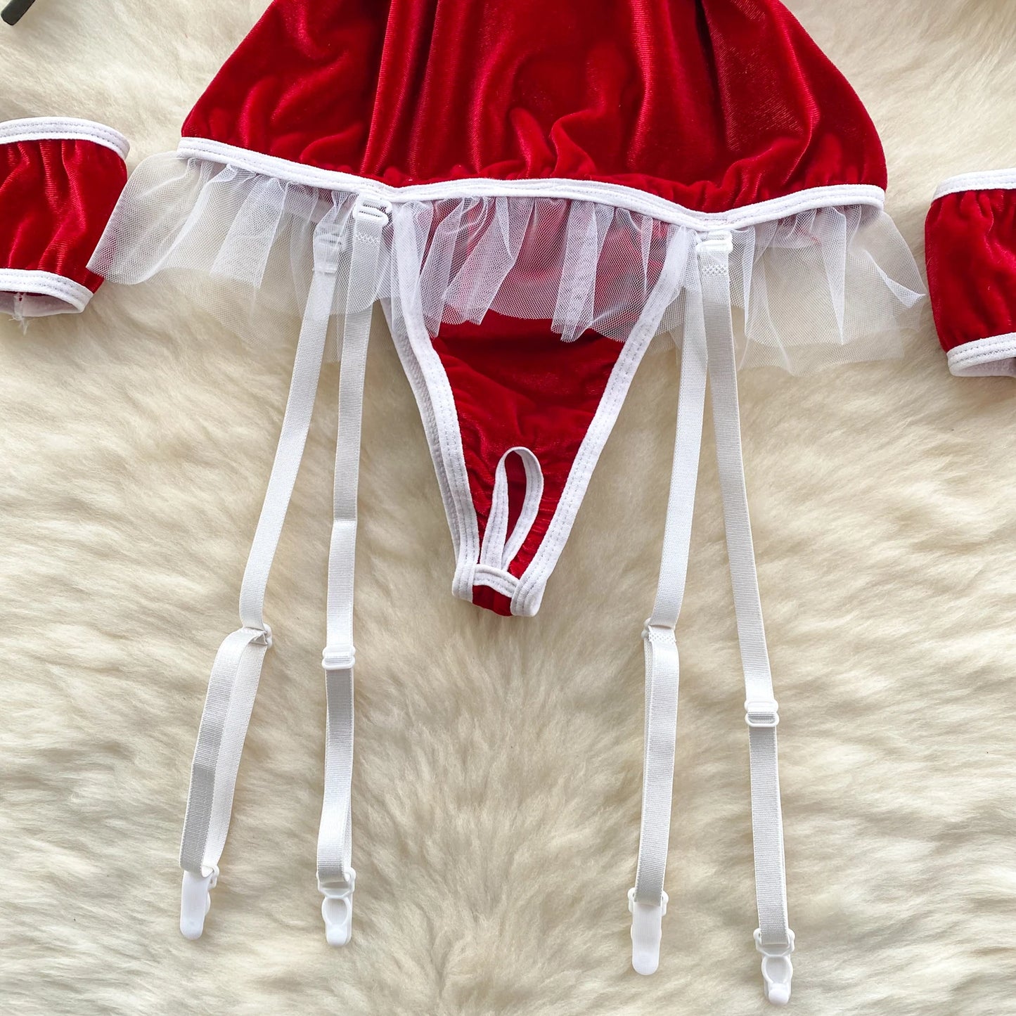 Hotsweet Sexy Bunny Baby Cosplay Bodysuit Club Black/Red Erotic Rabbit Gril Playsuit Camisole Bodycon Lingerie Lace Nightwear