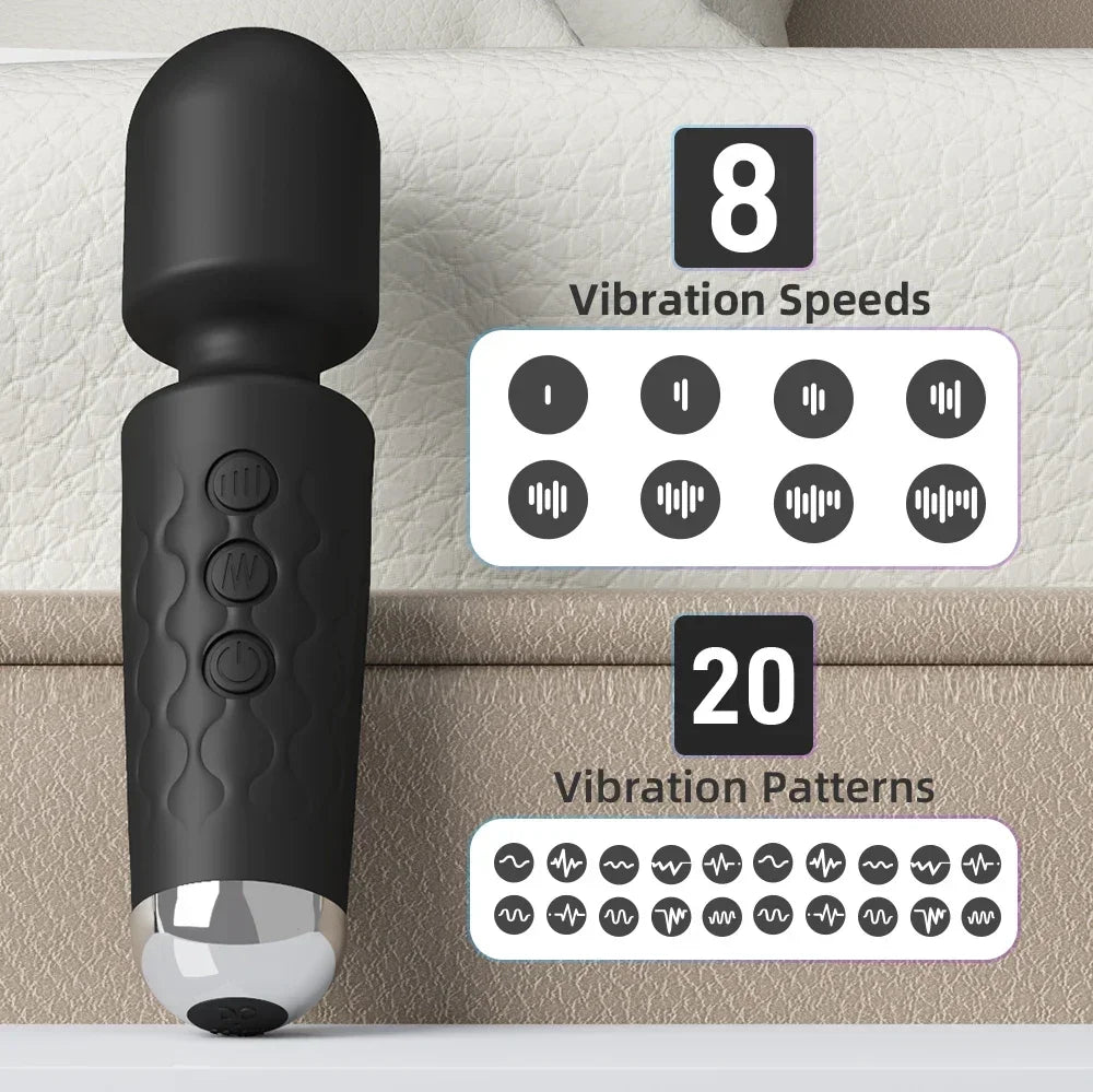 20 Speeds Powerful AV Vibrator for Women 
Mini Rechargeable Massager , Pocket Relax Vibes
Quiet operation
USB charging 
Compact design
Discreet shipping