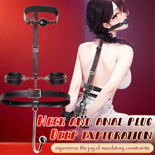 Adult Supplies BDSM Collar Mouth Plug Anal Hook bondage Sex Handcuffs Male Female Games Sex Toys for Couples