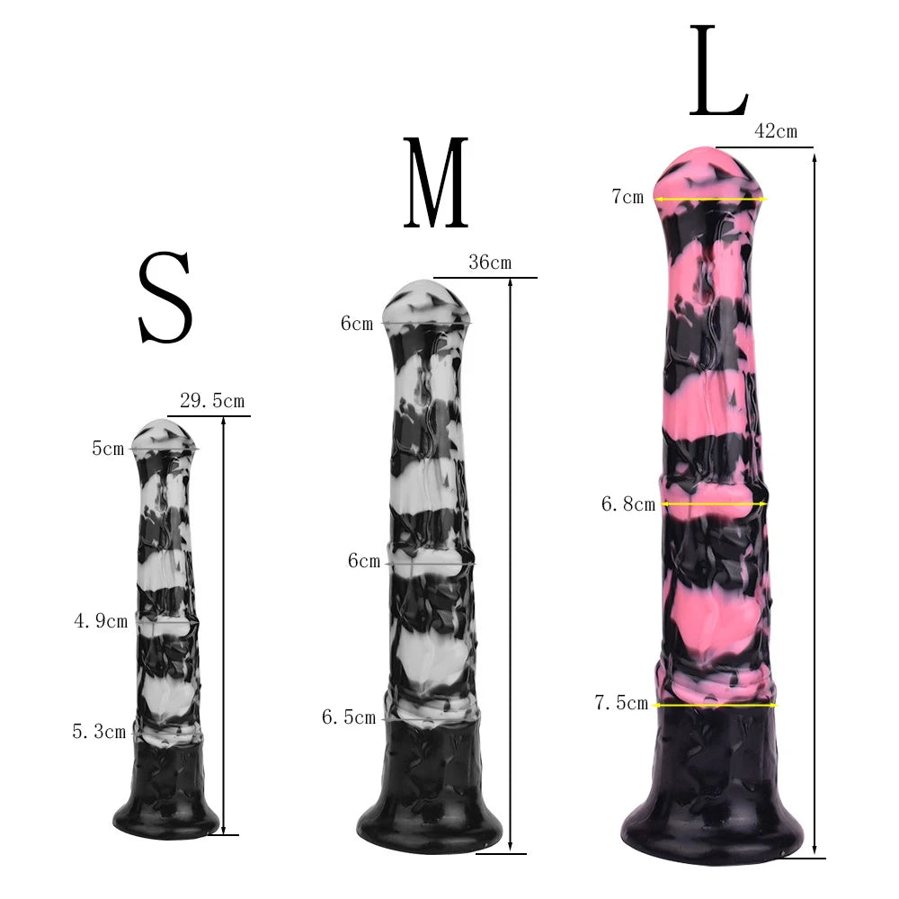FAAK Squirting Penis Soft Silicone Fantasy Ejaculation Long Horse Dildo With Suction Cup Size S M L Penetration Anal Plug