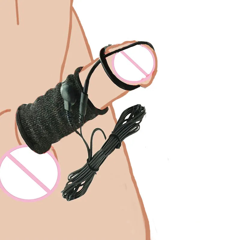 E stim Electrosex Electrostimulation Anal Butt Plug,Electric Shock Penis Cock Ring Stimulation,Electro Sex Cockring,BDSM Toys