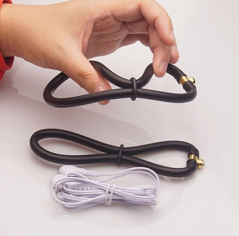 E stim Electrosex Electrostimulation Anal Butt Plug,Electric Shock Penis Cock Ring Stimulation,Electro Sex Cockring,BDSM Toys