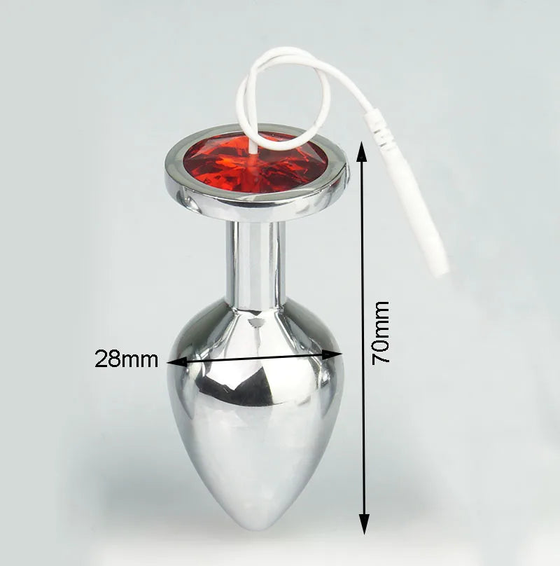 E stim Electrosex Electrostimulation Anal Butt Plug,Electric Shock Penis Cock Ring Stimulation,Electro Sex Cockring,BDSM Toys