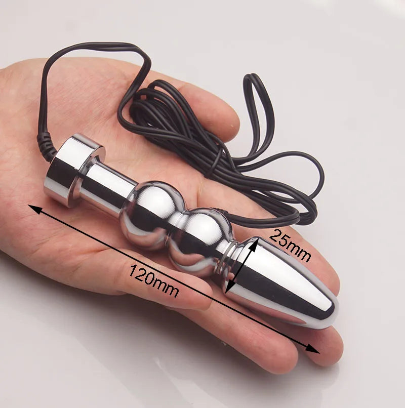 E stim Electrosex Electrostimulation Anal Butt Plug,Electric Shock Penis Cock Ring Stimulation,Electro Sex Cockring,BDSM Toys