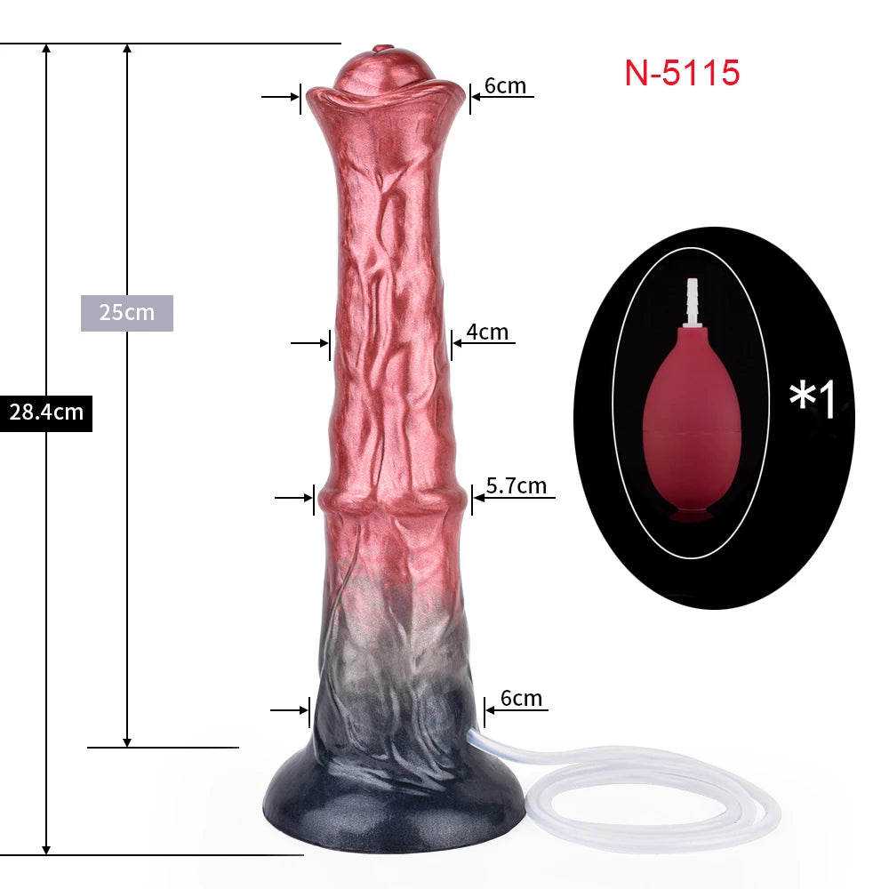 FAAK Squirting Penis Soft Silicone Fantasy Ejaculation Long Horse Dildo With Suction Cup Size S M L Penetration Anal Plug