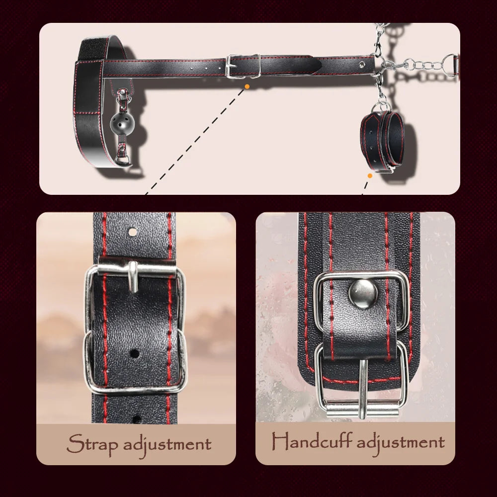 Adult Supplies BDSM Collar Mouth Plug Anal Hook bondage Sex Handcuffs Male Female Games Sex Toys for Couples