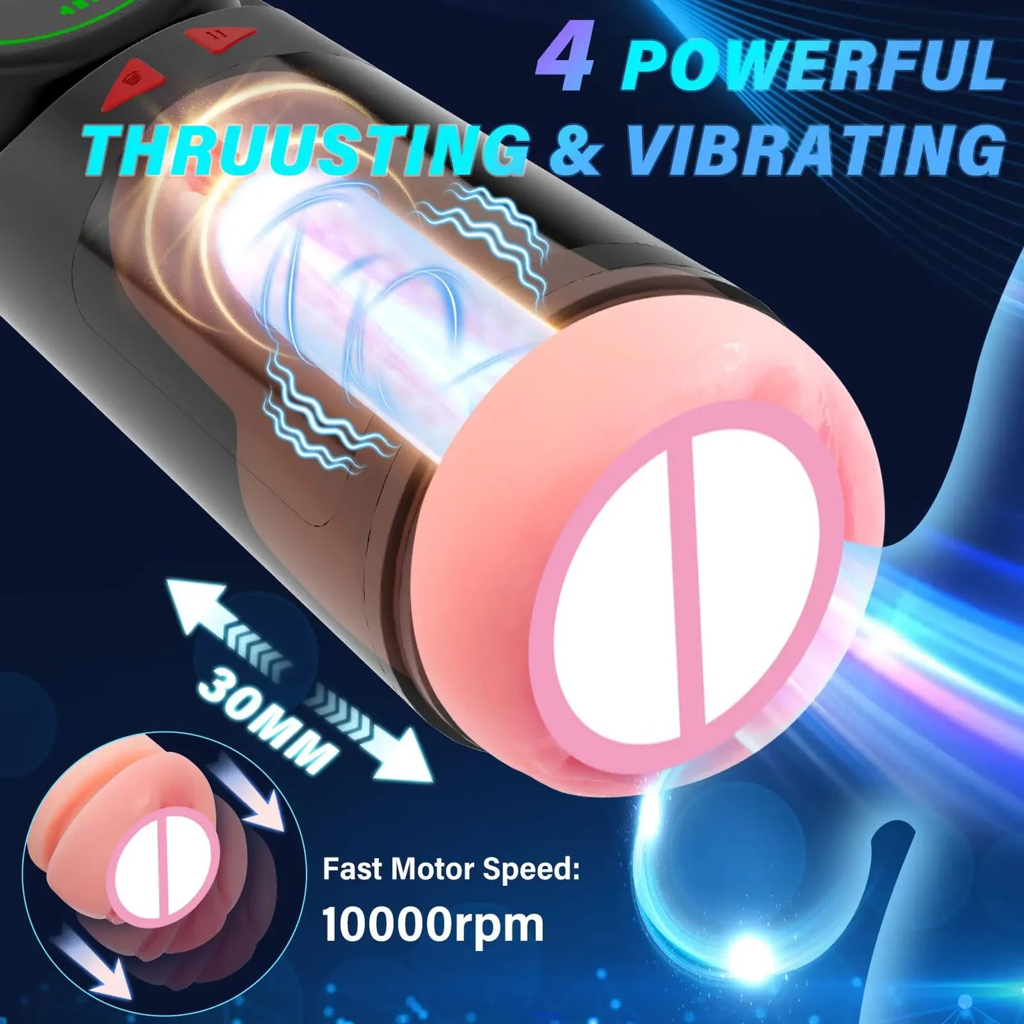 Realistic Vagina Automatic Male Masturbator Pocket Pussy Thrusting Sucking Blowjob Penis Vibrator Massager Adult Sex Toys 18