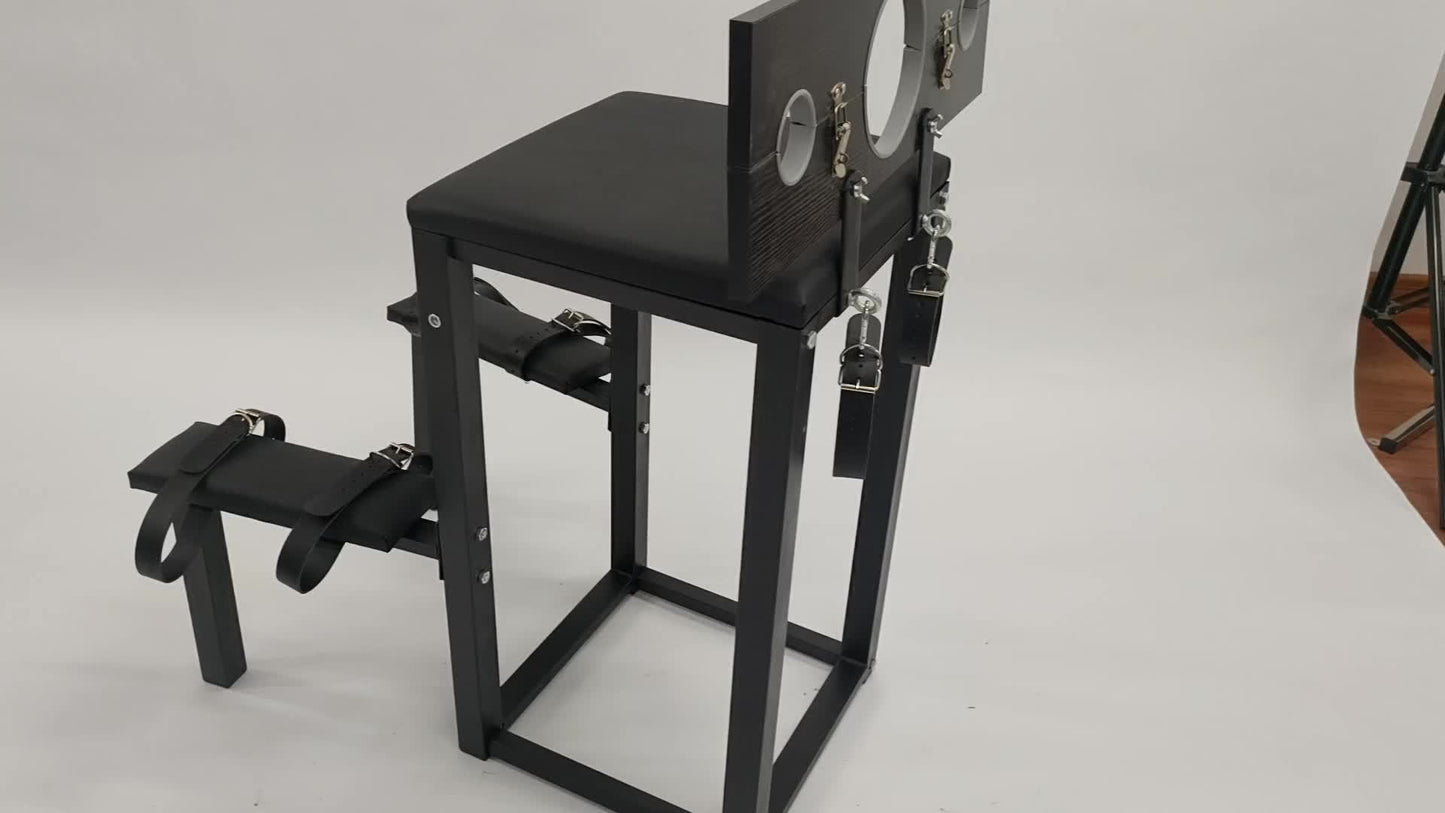 BDSM Sex Chair Bench With Handcuffs And Ankle Cuffs Bondage Chair With Cuffs Fetish BDSM Bondage Furniture For Adult Games
