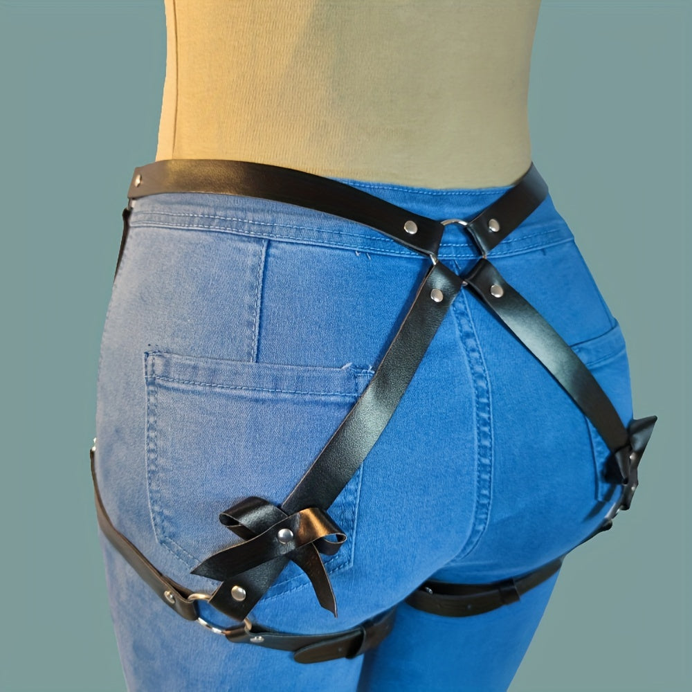 Body Bondage Clothes, Faux Leather Material, Sexy Female Wearable Flirting Straps, Adult Couple SM Supplies